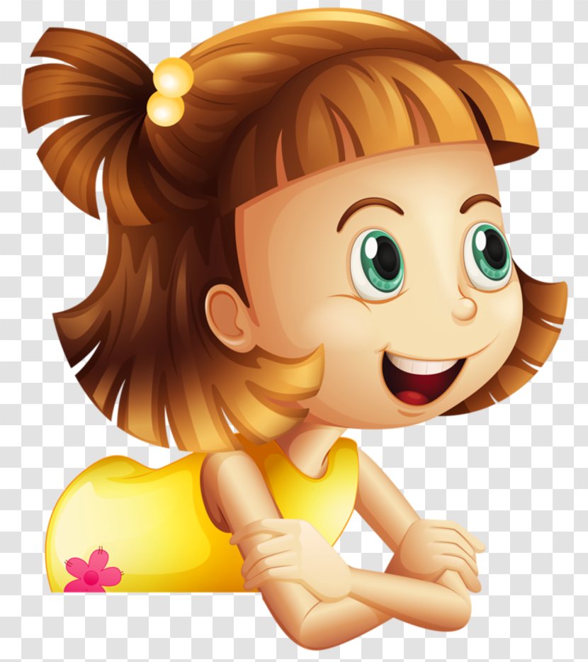 Child Clip Art - Brown Hair Transparent PNG