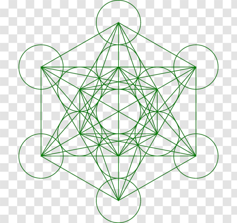 Metatron's Cube Overlapping Circles Grid Sacred Geometry - Art Transparent PNG