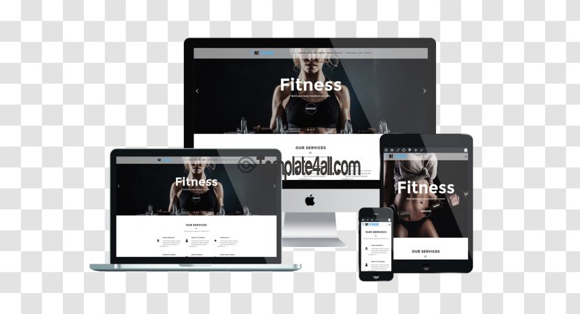 Responsive Web Design Template System - Html - Lifting Barbell Fitness Beauty Transparent PNG
