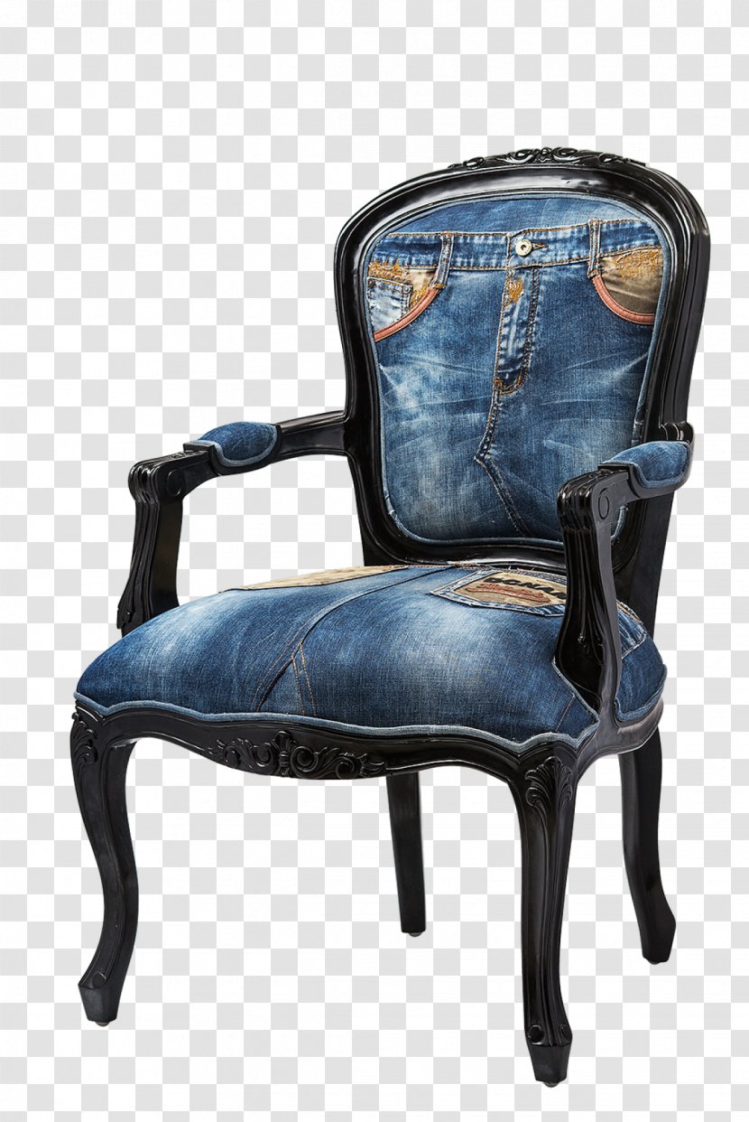 Chair Fauteuil Wood Stool Jeans - Metal Transparent PNG