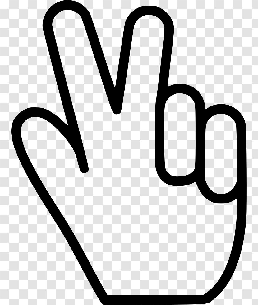 Finger Gesture Clip Art - Black And White - Symbol Transparent PNG