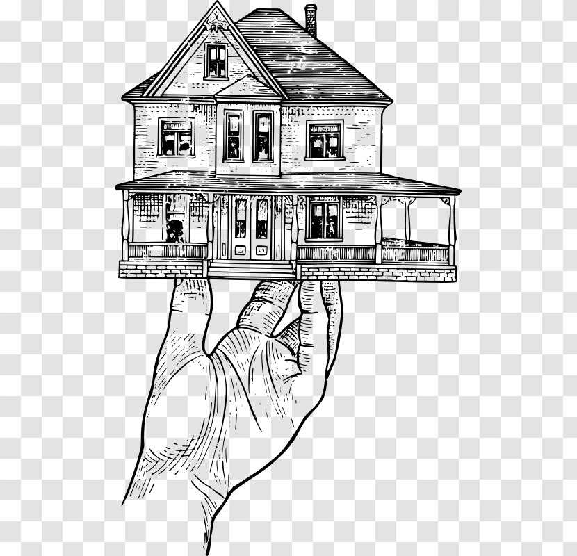 House Building Clip Art - Monochrome Photography Transparent PNG