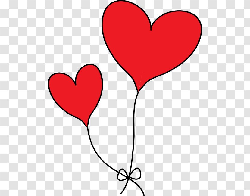 Heart Balloon Red Clip Art - Flower - Images Transparent PNG