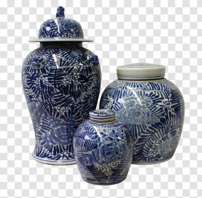 Ceramic Porcelain Vase Blue And White Pottery Cobalt - Urn Transparent PNG