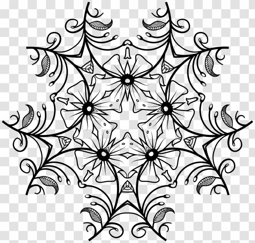 Floral Design Art Black And White - Plant Transparent PNG