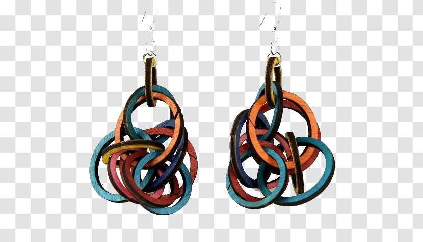 Earring Body Jewellery Necklace - Wood - Interlocking Rings Transparent PNG