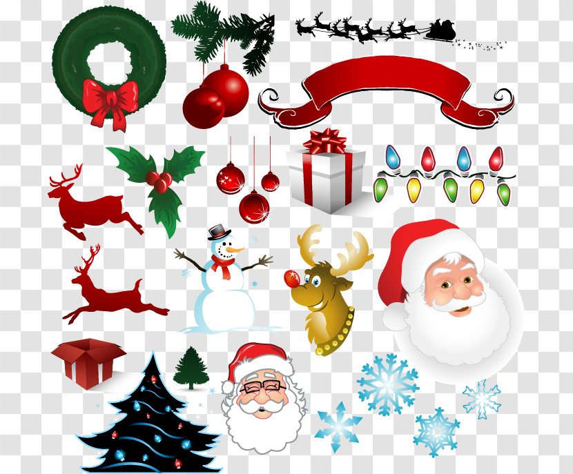 Santa Claus Christmas Decoration New Year - Holiday - And Gifts Transparent PNG