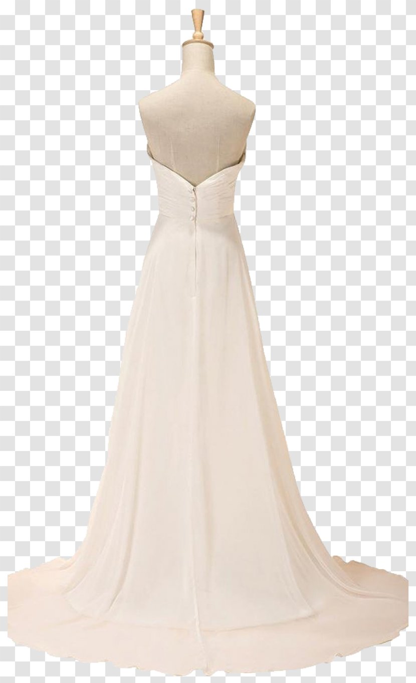 Wedding Dress Neckline Sleeve Chiffon - Joint - Gown Transparent PNG