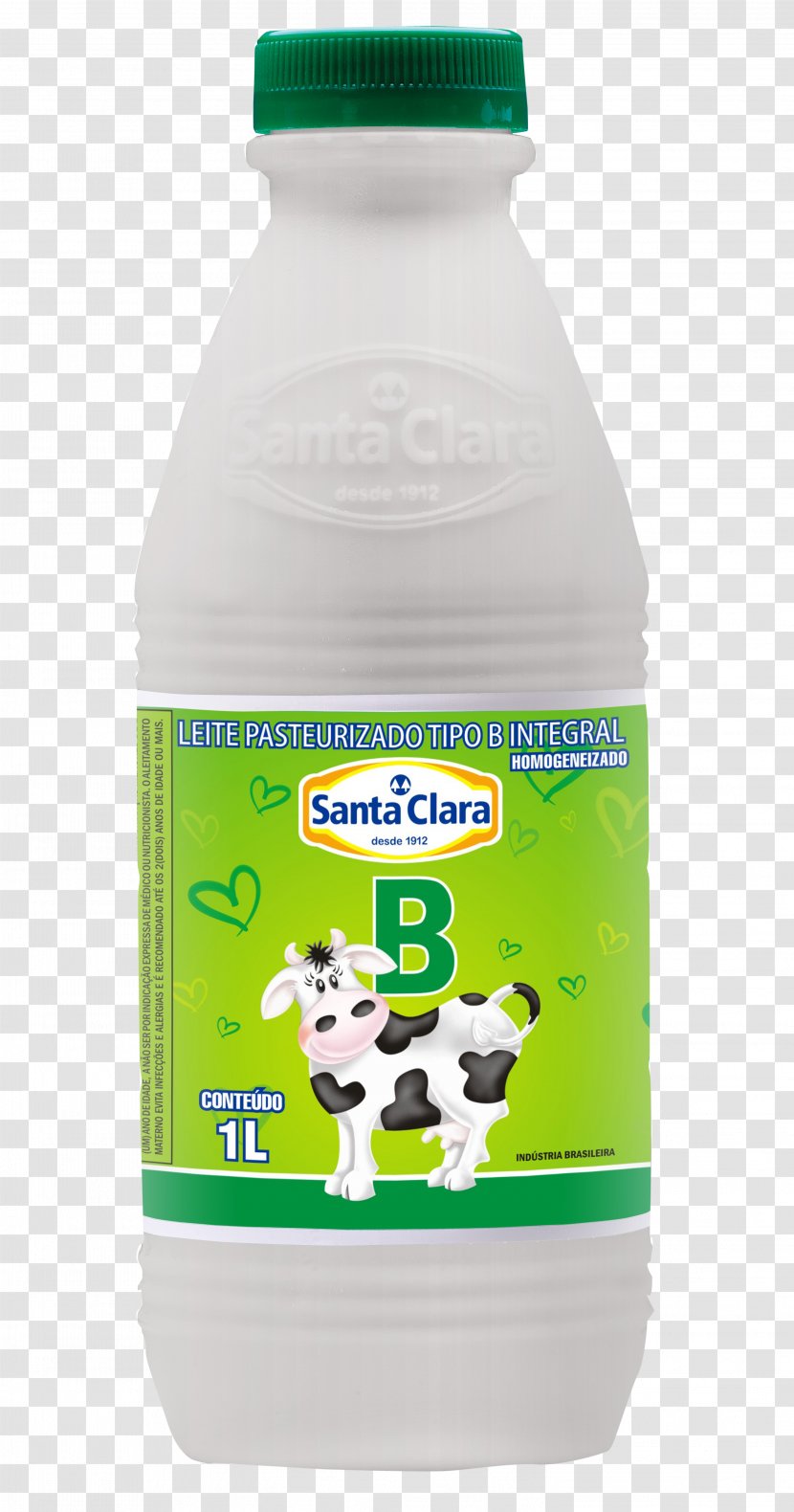 Santa Clara Plastic Bottle Raw Milk - Leite Transparent PNG