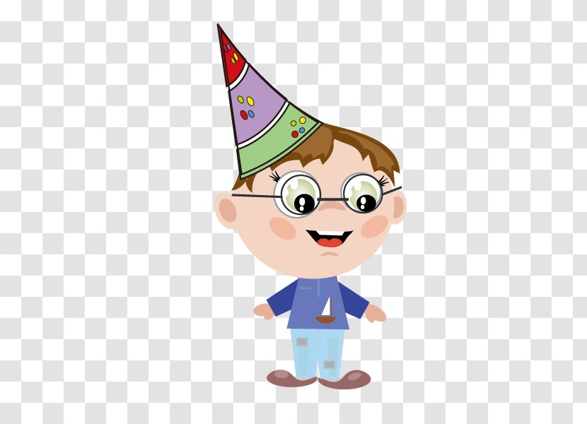 Wedding Invitation Greeting Card Birthday Cartoon - Chuckled Child Wearing Glasses Transparent PNG
