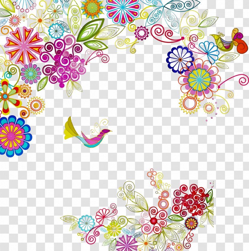 Floral Design Illustration Visual Arts Cut Flowers - Ornament - Wildflower Transparent PNG