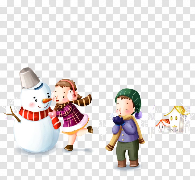 Snowman Computer File - Doll - Snow Playing Children And Illustration Transparent PNG