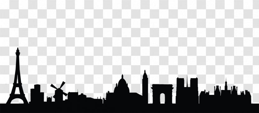 Paris Vector Graphics Illustration Skyline Clip Art - Silhouette Transparent PNG