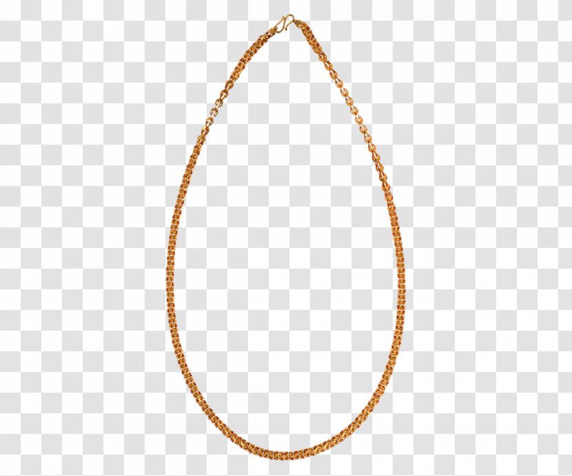 Necklace Clothing Accessories Body Jewellery Chain - Gold Transparent PNG