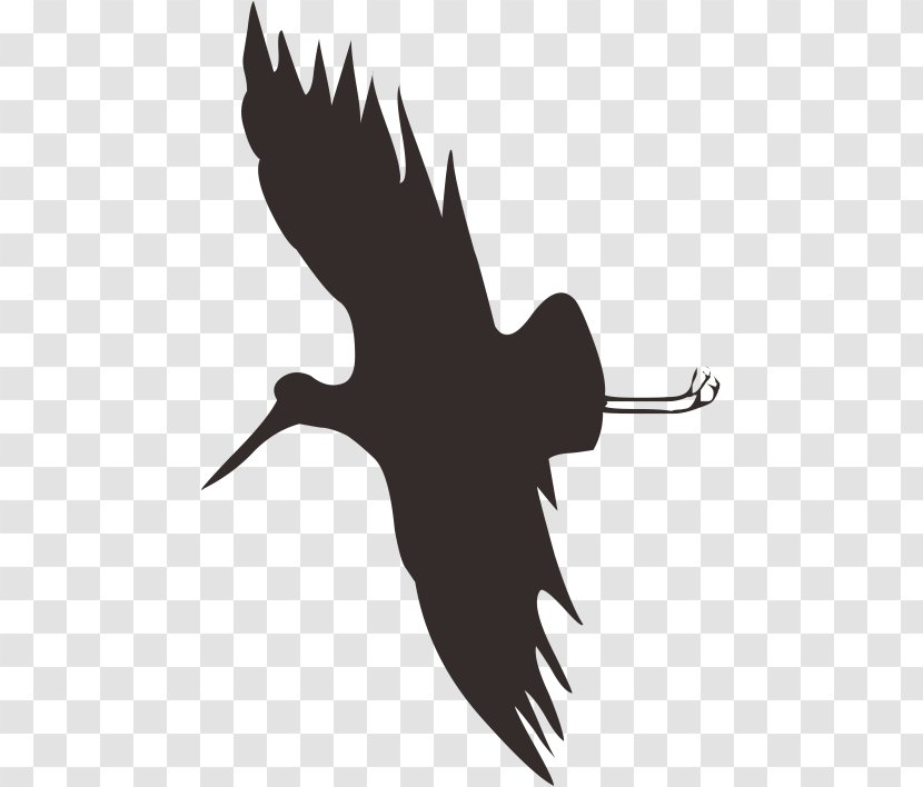 Bird Flight Crane Silhouette - Flying Transparent PNG
