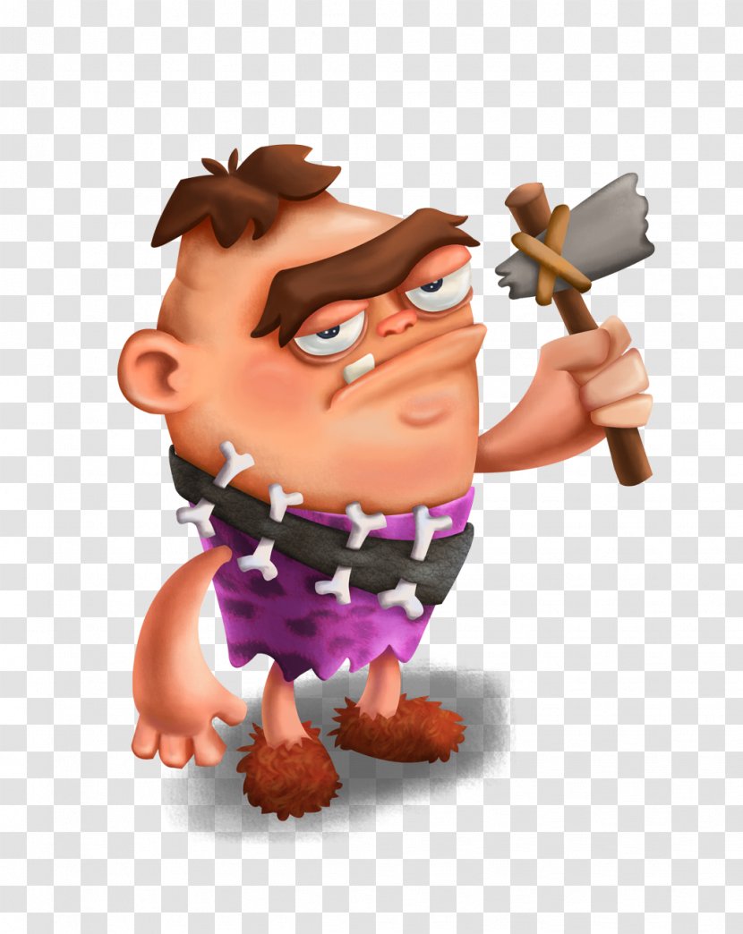 Cartoon Email Thumb Figurine - Toy - Caveman Transparent PNG