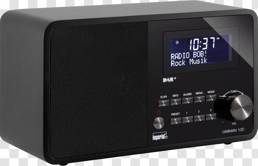 DAB+ Table Top Radio Imperial Dabman 100 AUX FM Broadcasting Digital Audio - Internet Transparent PNG