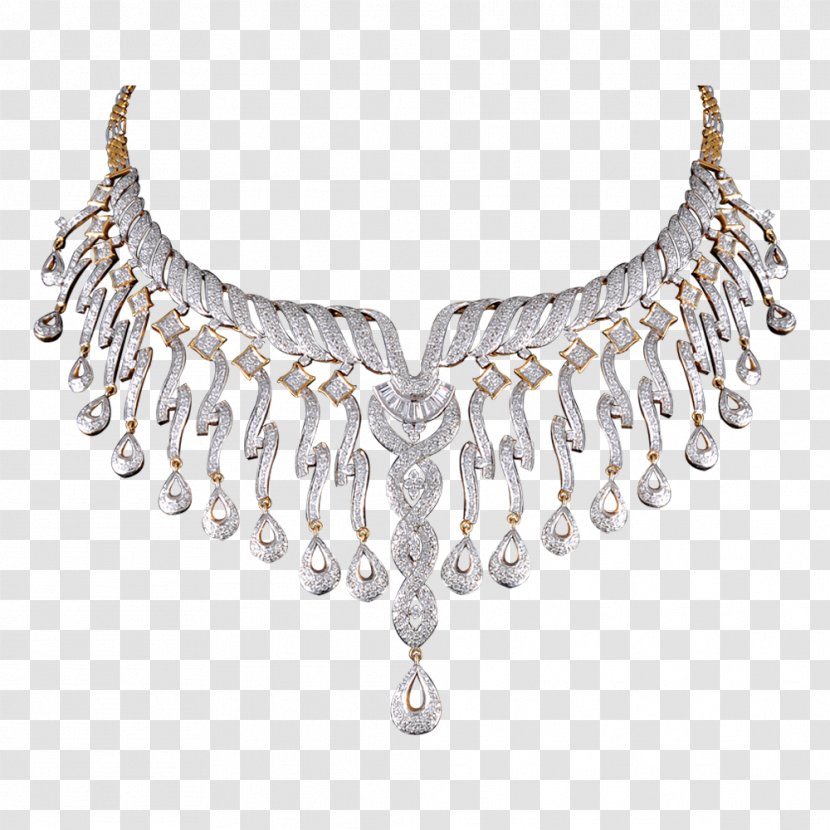 Earring Necklace Jewellery Diamond - NECKLACE Transparent PNG