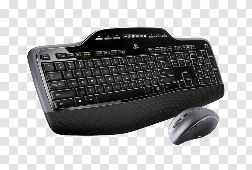 Computer Keyboard Mouse Wireless Laptop Logitech Unifying Receiver - Apple Transparent PNG