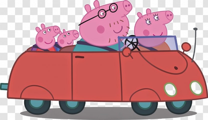 Daddy Pig Car Mummy George Transparent PNG