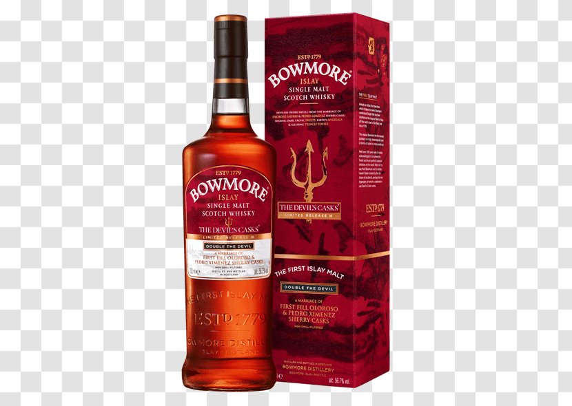 Bowmore Whiskey Scotch Whisky Single Malt Islay - Distilled Beverage - Cask Transparent PNG