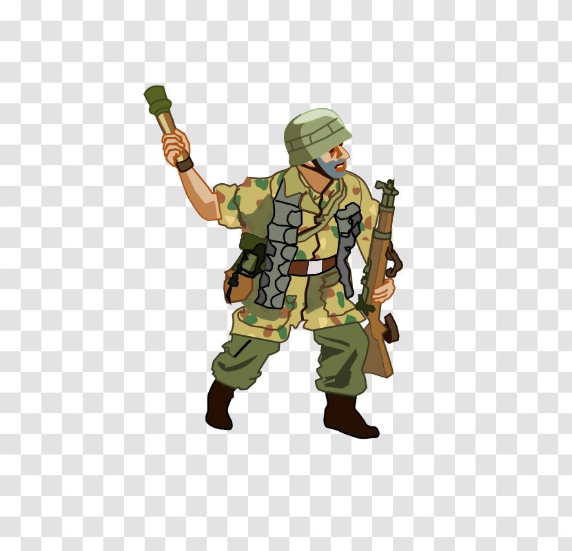 Second World War Soldier Army Paratrooper Clip Art - Non Commissioned Officer - Cartoon Cliparts Transparent PNG