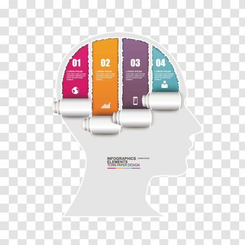 Infographic Brain Chart - Vector Ppt Creative Head Transparent PNG