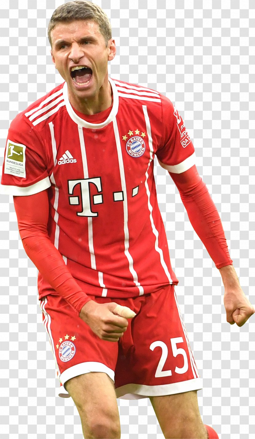 Thomas Müller Jersey FC Bayern Munich Football Player - T Shirt - Germany Transparent PNG
