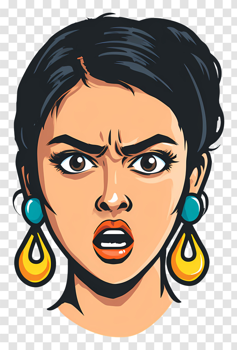 Indian Woman Shocking Face - Surprised Woman Expression Transparent PNG