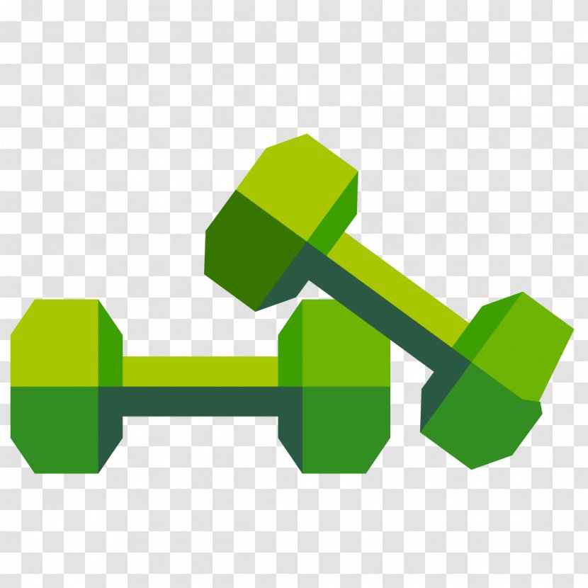 Dumbbell Physical Fitness Bodybuilding Icon - Flat Design Transparent PNG