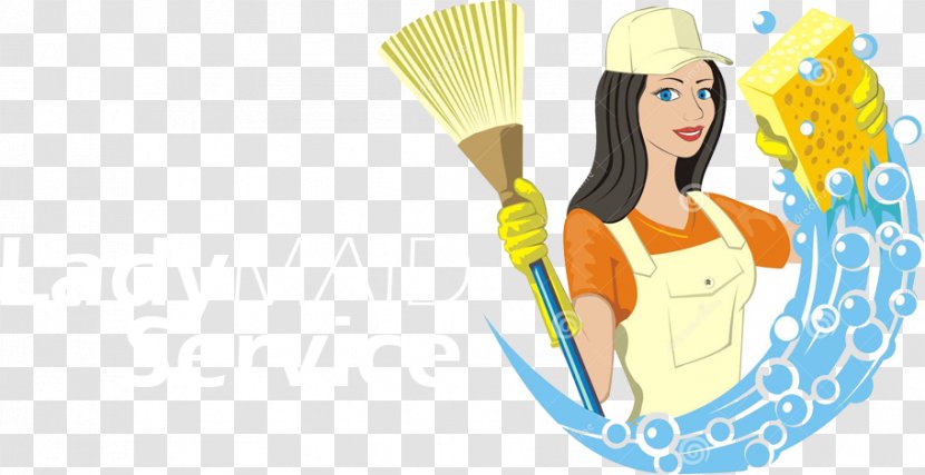 Cleaner Cleaning Maid Service Housekeeping - Yellow - House Clean Transparent PNG