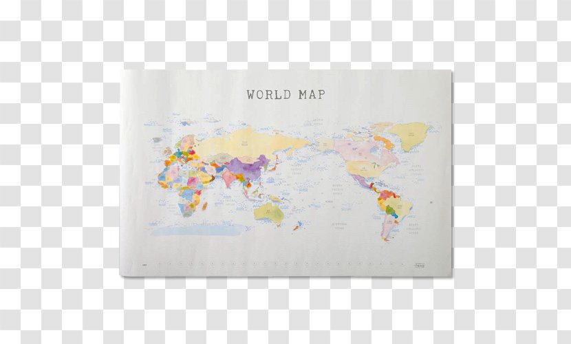 World Map 10X10 Watercolor Painting - Album Transparent PNG