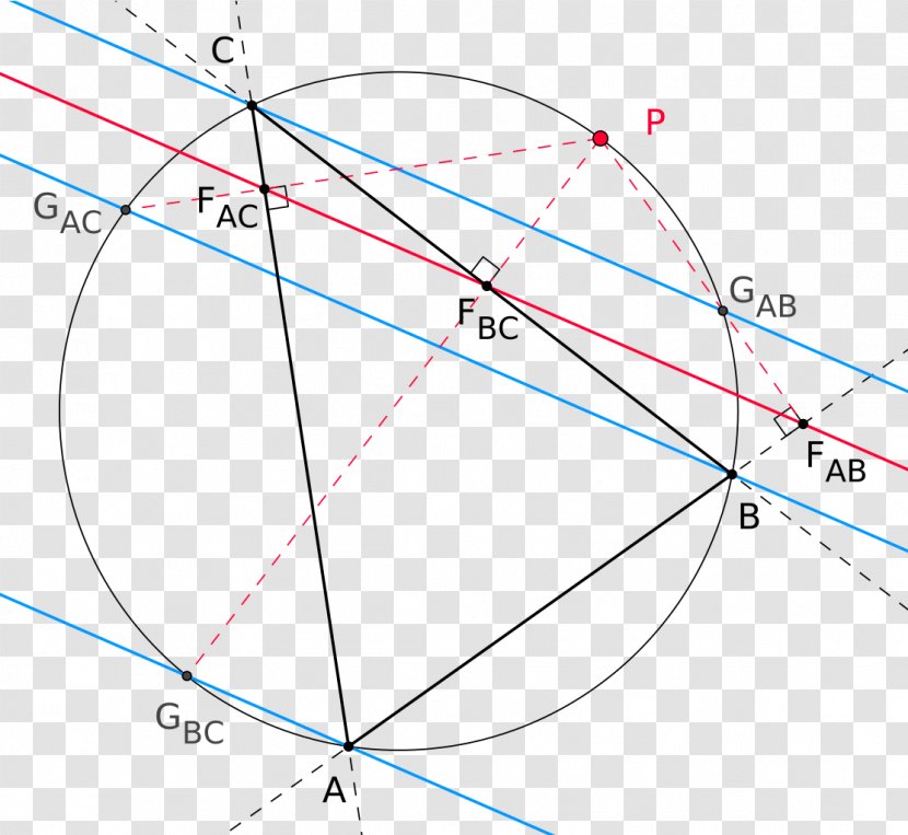 Simson Line Fotpunkt Dreiecksgeometrie Angle - Parallel Transparent PNG