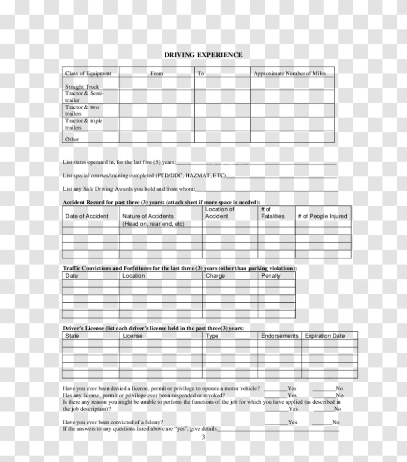 Truck Driver Application For Employment Driving Car - Heart Transparent PNG