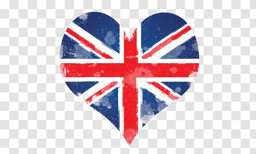 Flag Of The United Kingdom States Great Britain - Heart Transparent PNG