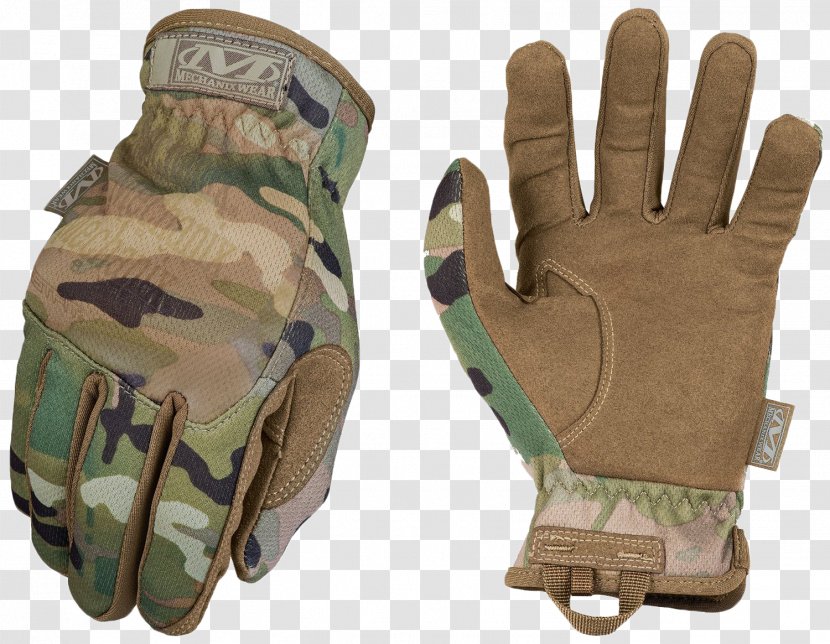 MultiCam Mechanix Wear Glove Camouflage Clothing - Army Green Gloves Transparent PNG