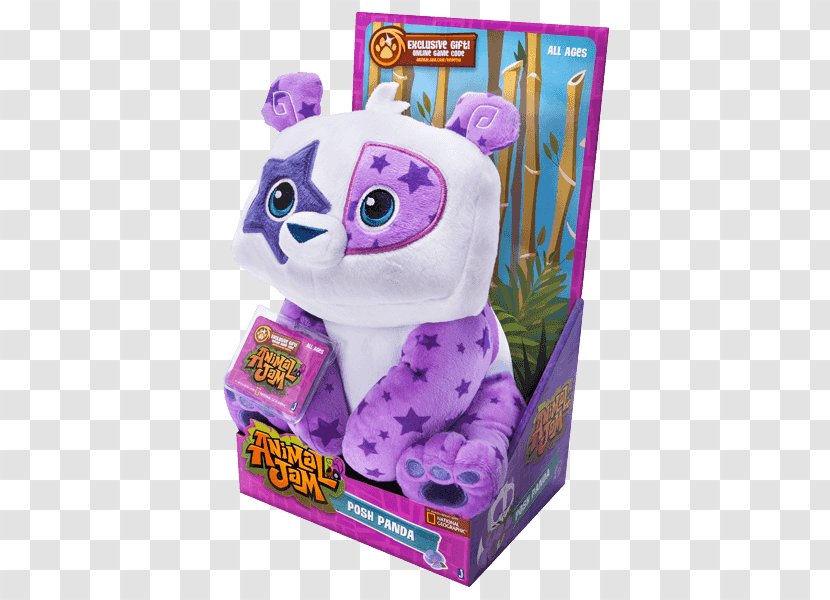 Stuffed Animals & Cuddly Toys Animal Jam Deluxe Plush National Geographic Giant Panda - Violet - Toy Transparent PNG