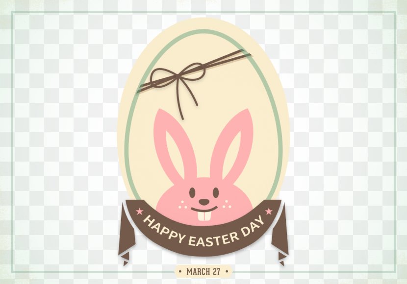 Easter Bunny Egg Rabbit - Vector Card Transparent PNG