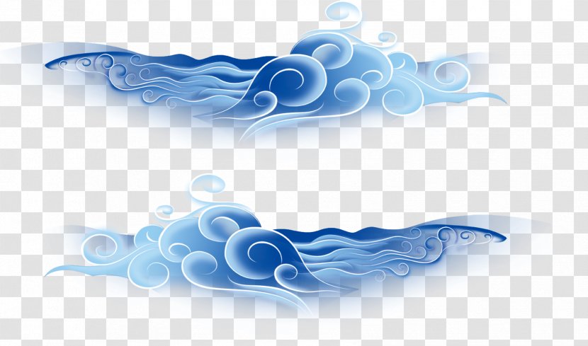 Background Motif - Cdr - Blue Wind Wave Transparent PNG