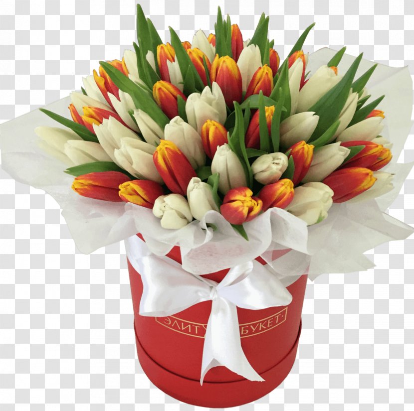 Tulip Flower Bouquet V Korobke Cut Flowers - Garden Roses Transparent PNG