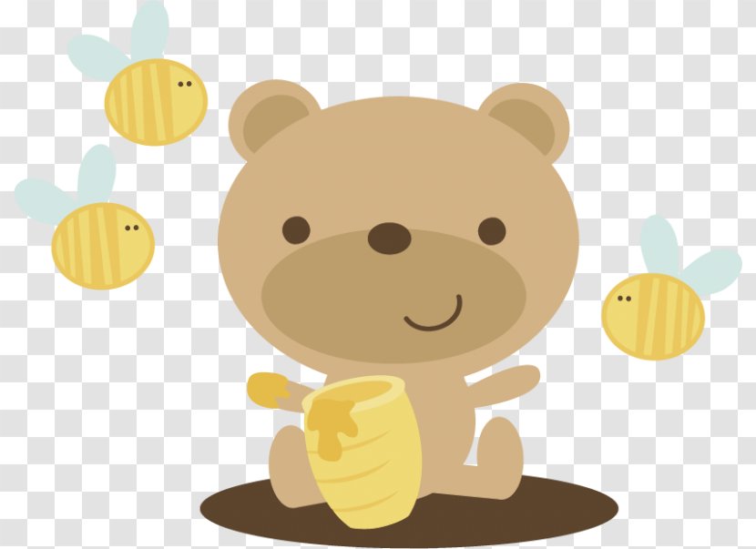 Winnie The Pooh Gummy Bear Honey Clip Art - Silhouette - Pot Images Transparent PNG