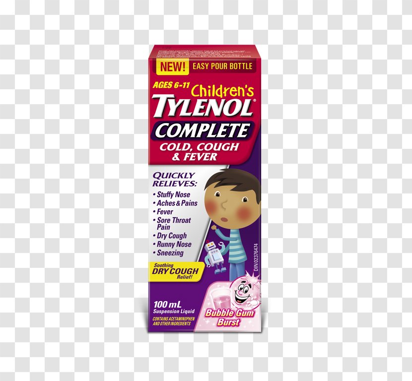 Tylenol Acetaminophen Child Cough Common Cold - Fever Transparent PNG
