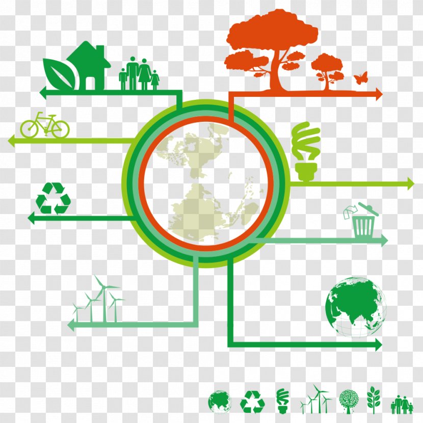 Environmental Protection Logo Infographic - Area - PPT Element Transparent PNG