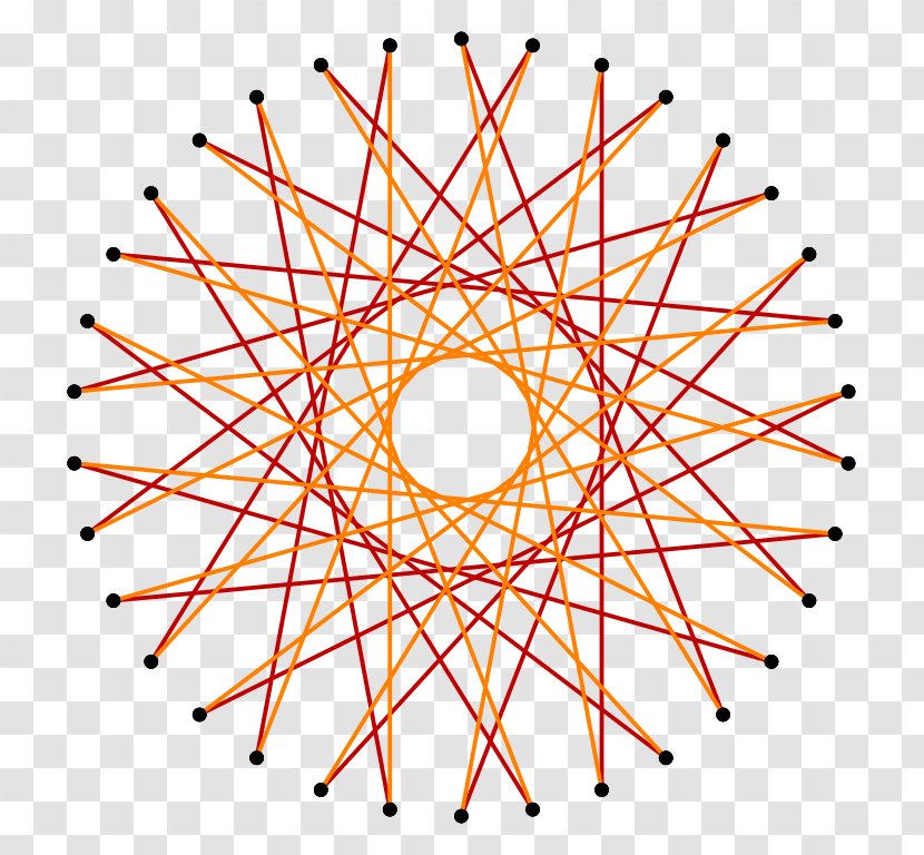 Tetracontagon String Art Geometry - Star Polygon - Diwali Transparent PNG