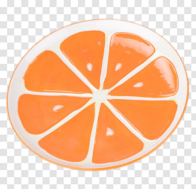 Orange Lemon Fruit - Food - Pattern Plate Transparent PNG