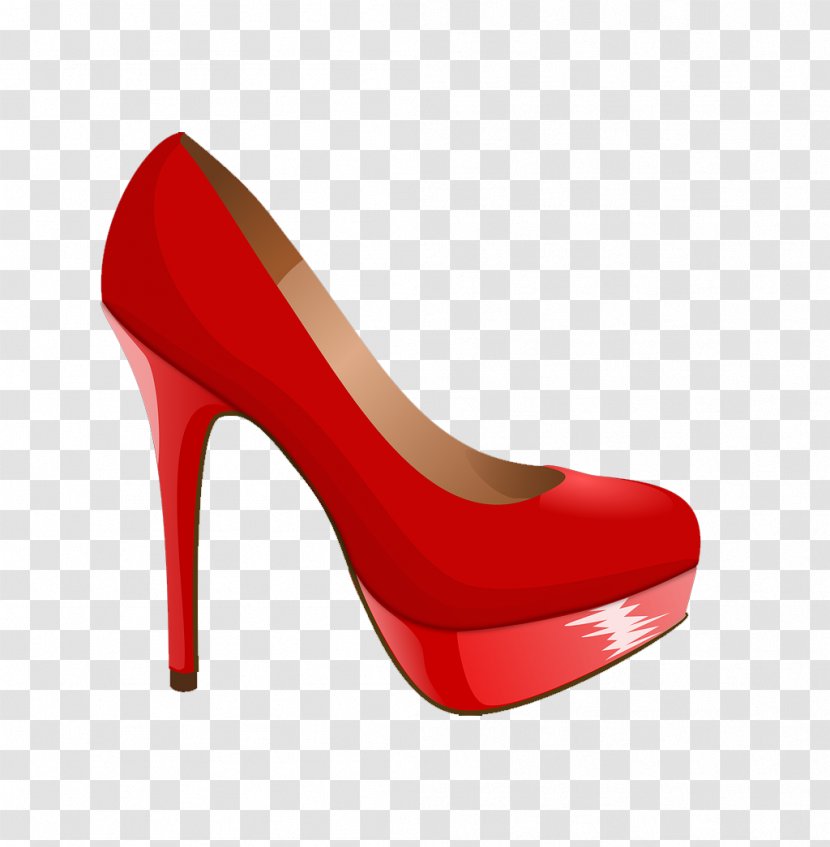 High-heeled Footwear Shoe Sandal Stiletto Heel - Red High Heels Transparent PNG