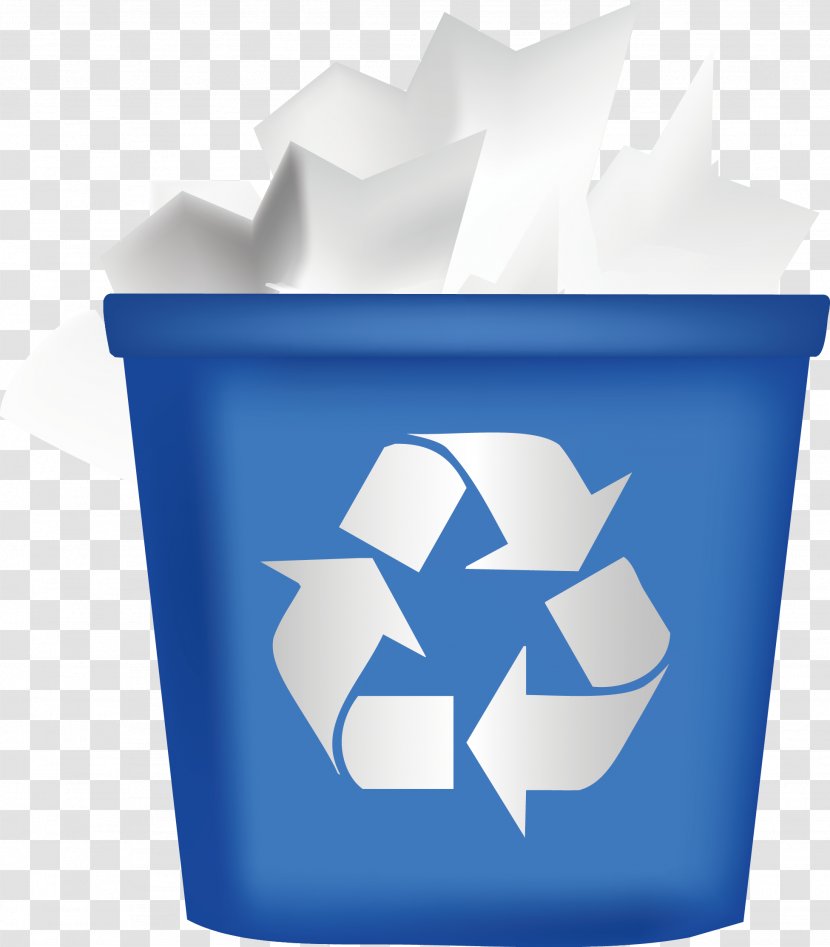 Paper Recycling Bin Waste Container - Network Symbol Vector Transparent PNG