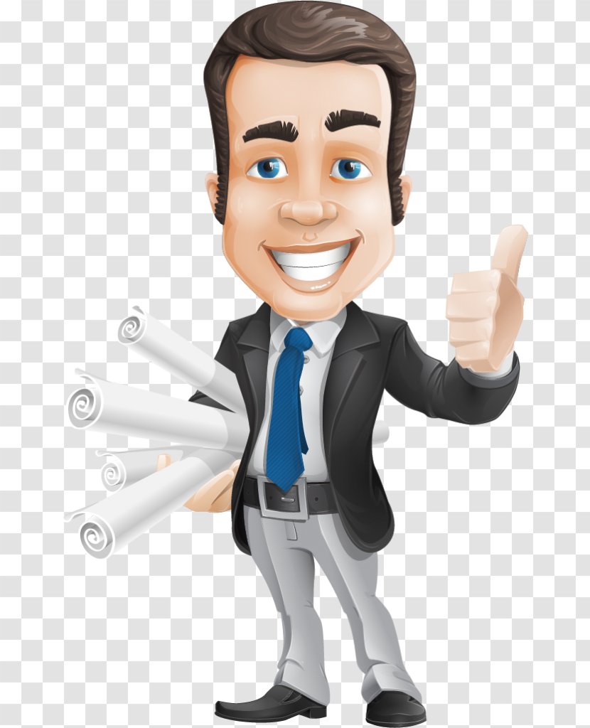 Cartoon Animation Businessperson - Business Transparent PNG