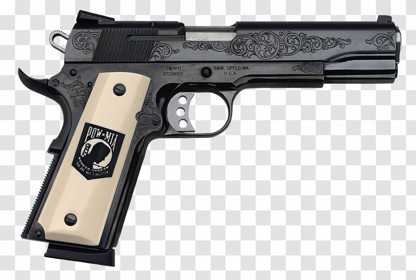 M1911 Pistol Smith & Wesson SW1911 .45 ACP Colt's Manufacturing Company - Model 39 - Hand With Transparent PNG