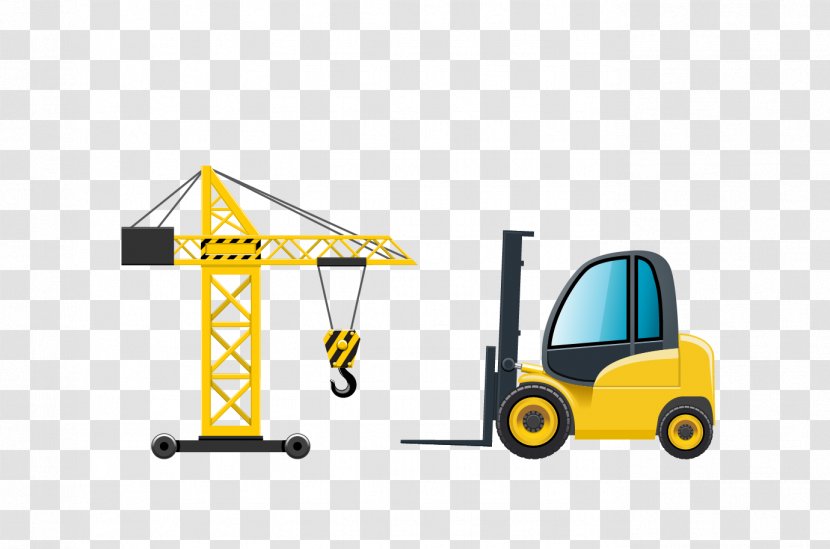Truck Architectural Engineering Car Heavy Equipment Vehicle - Crane Transparent PNG